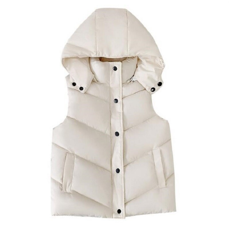 2-12 godina Zimska jakna bez rukava za djecu Odjeća Deblja pamučna vesta s kapuljačom Za dječake Djevojčice Dječji prsluk Kaput