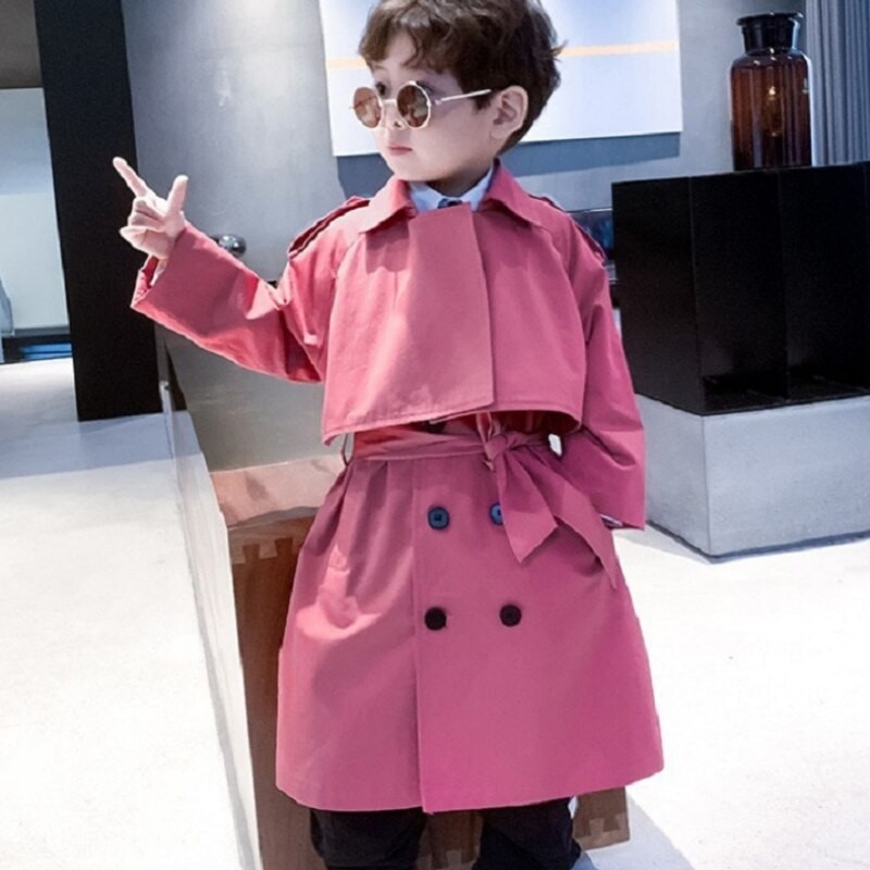 Modna vjetrobranska jakna za djevojčice i dječake u trenču za malu djecu, tinejdžere, dugu jesensku, proljetnu dječju jaknu za prašinu, gornja odjeća za bebe 3-14 godina