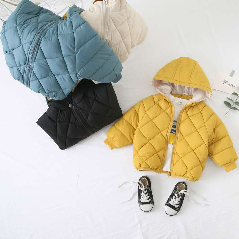 3-7 gadus veciem bērniem, zēniem, meitenēm, ar garām piedurknēm dūnu jaka Ziemas mētelis zēniem meitenēm, jaka bērniem ar biezu kapuci ar rāvējslēdzēju