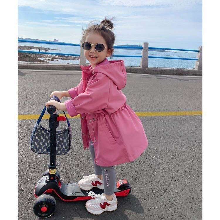 2022. Nova moda za proljeće i jesen, dugi stilski kaput za djevojčice, majica s kapuljačom za djecu, gornja odjeća za djecu, vanjske jakne