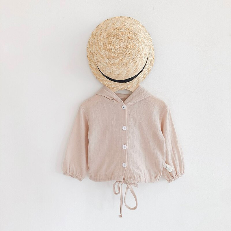Ljetni dječji kaput s kapuljačom za djevojčice i dječake Zaštita od sunca Klima uređaj Kardigan Odjeća za djevojčice i dječake Ležerna odjeća za plažu Dječje jakne