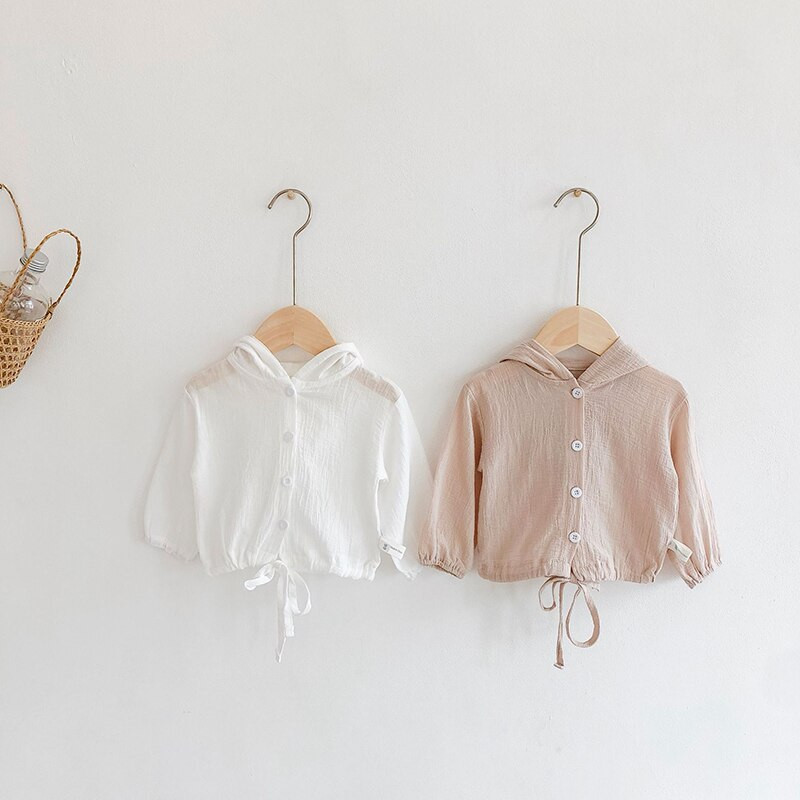 Ljetni dječji kaput s kapuljačom za djevojčice i dječake Zaštita od sunca Klima uređaj Kardigan Odjeća za djevojčice i dječake Ležerna odjeća za plažu Dječje jakne