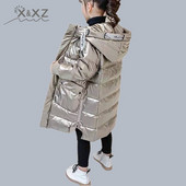 -35 grādi krievu ziema Bērnu dūnu mēteļi biezi garās jakas lieli bērni plus samta biezi mēteļi meiteņu dūnu mēteļi 4-12G