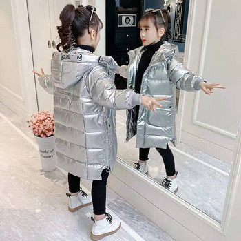 -35 Degree Russian χειμωνιάτικα Παιδικά πουπουλένια παλτό παχύνουν μακριά μπουφάν μεγάλα παιδικά συν βελούδινα παχύρρευστα παλτό κορίτσια πουπουλένια παλτό 4-12 ετών