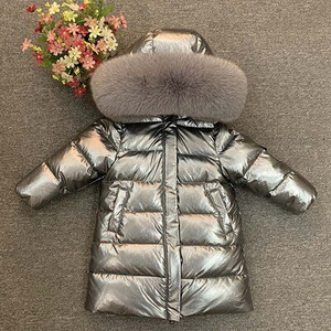 Djeca djevojčice dječak Rusija Zima parka od pravog krzna 90 dolje Duga kaput jakna kaput beba dječja odjeća -30 gornja odjeća
