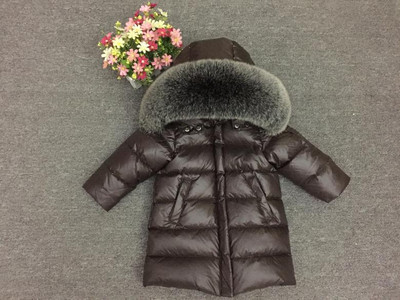 Djeca djevojčice dječak Rusija Zima parka od pravog krzna 90 dolje Duga kaput jakna kaput beba dječja odjeća -30 gornja odjeća