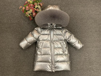 Djeca djevojčice dječak Rusija Zima parka od pravog krzna 90 dolje Duga kaput jakna kaput beba dječja odjeća -30 gornja odjeća