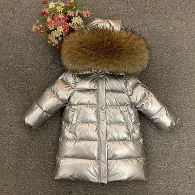 Djeca djevojčice dječak Rusija Zima parka od pravog krzna 90 dolje Duga kaput jakna kaput beba dječja odjeća -30 gornja odjeća