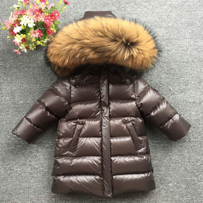 Djeca djevojčice dječak Rusija Zima parka od pravog krzna 90 dolje Duga kaput jakna kaput beba dječja odjeća -30 gornja odjeća