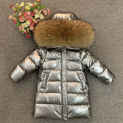 Djeca djevojčice dječak Rusija Zima parka od pravog krzna 90 dolje Duga kaput jakna kaput beba dječja odjeća -30 gornja odjeća