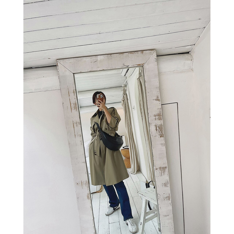 2022 Γυναικεία καμπαρντίνα Μπουφάν Άνοιξη Φθινόπωρο Αντιανεμικό Αδιάβροχα Πανωφόρι Za Outerwear Ρούχα Πόντσο Κορεάτικη μόδα Oem Φτηνές