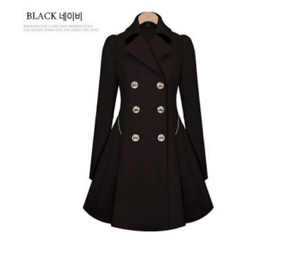 Jesenski novi ženski kaput za posao i posao Ured Ol Slim Modna vjetrovka s dvostrukim kopčanjem