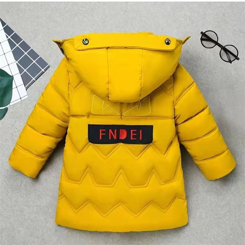 Poiste pika karusnahaga kapuutsiga talvejope Puuvillane laste poiste pealisriided 4 5 6 7 8 aastat teismeliste poiste soe lumeülikond sulejope