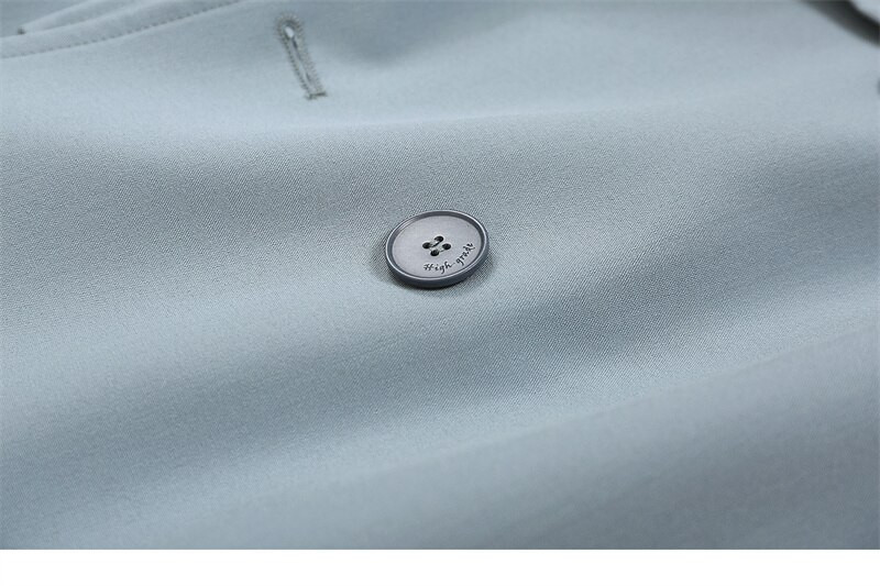 Modni plavi dugi trenč kaput Ženska odjeća 2022. Proljeće Jesen Vjetrovke Kaputi s dvostrukim kopčanjem Ženski kaputi jp141