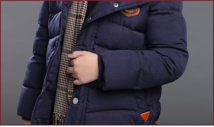 Νέο Παιδικό χειμερινό παλτό με κουκούλα Παιδικό τζάκετ Warm Down Cotton Outwear για 3 έως 15 ετών Εφηβικό παιδικό χειμερινό μπουφάν