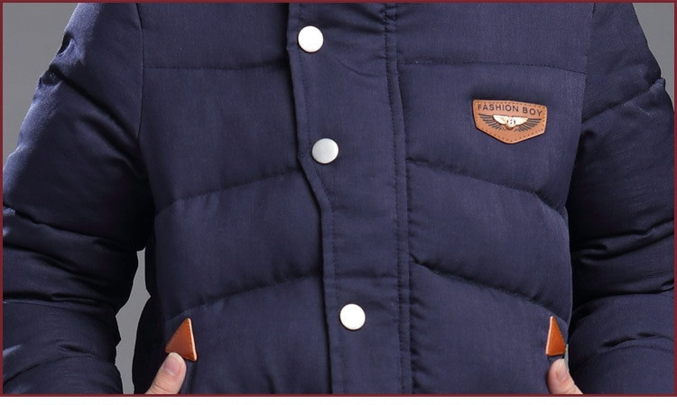 Νέο Παιδικό χειμερινό παλτό με κουκούλα Παιδικό τζάκετ Warm Down Cotton Outwear για 3 έως 15 ετών Εφηβικό παιδικό χειμερινό μπουφάν