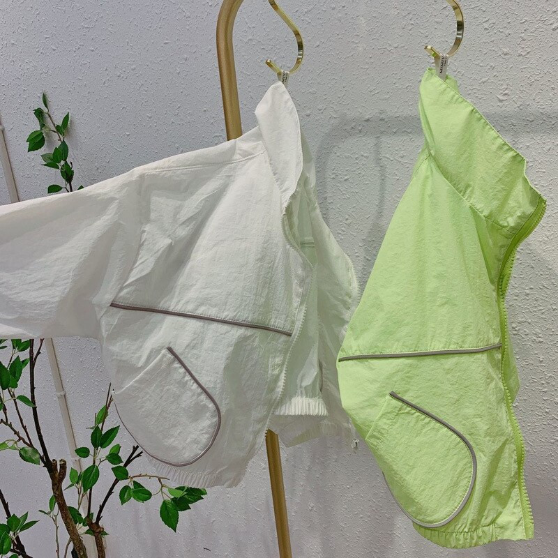 Ljetne modne lagane dječje majice za sunčanje s reflektirajućim trakama, kaputi za djevojčice, jakne za dječake za 1-12 godina