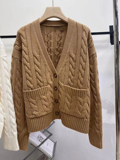 2022 RL Πουλόβερ Γυναικεία χειμερινά ρούχα Μόδα Πόλο γιακά Πλεκτό Unisex Πουλόβερ Πουλόβερ Μαλλί + Παλτό κασμίρ