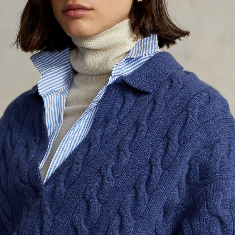 2022 RL Πουλόβερ Γυναικεία χειμερινά ρούχα Μόδα Πόλο γιακά Πλεκτό Unisex Πουλόβερ Πουλόβερ Μαλλί + Παλτό κασμίρ