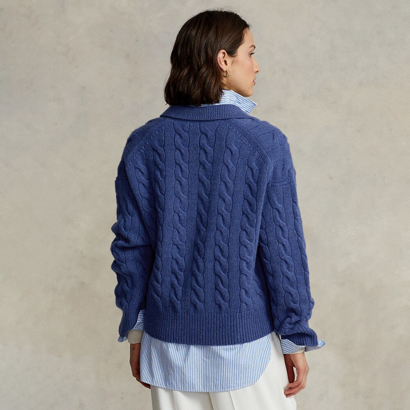 2022 RL Πουλόβερ Γυναικεία χειμερινά ρούχα Μόδα Πόλο γιακά Πλεκτό Unisex Πουλόβερ Πουλόβερ Μαλλί + Παλτό κασμίρ