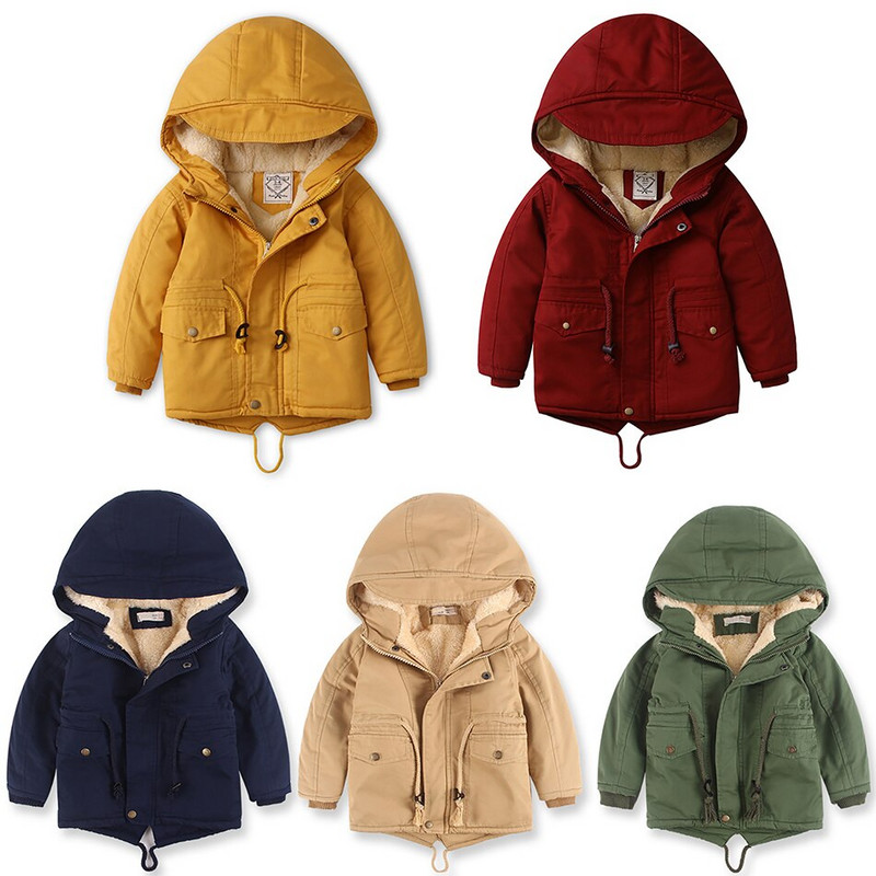 Lastemantel talvefliisist õuejoped poistele Tüdrukutele soojendav kapuutsiga plüüs puuvillane soe paksendatud suleriided tuulejakk