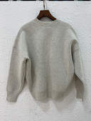 Γυναικείο πουλόβερ με στάμπα 2 χρωμάτων Φαρδύ πουλόβερ 2022 Φθινόπωρο Χειμώνας Γυναικείο μακρυμάνικο πουλόβερ με λαιμόκοψη