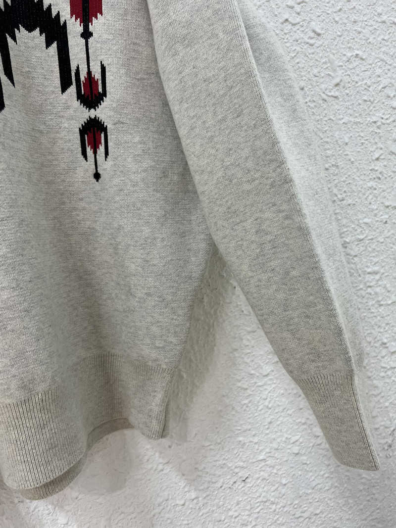 Γυναικείο πουλόβερ με στάμπα 2 χρωμάτων Φαρδύ πουλόβερ 2022 Φθινόπωρο Χειμώνας Γυναικείο μακρυμάνικο πουλόβερ με λαιμόκοψη