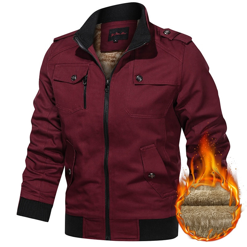 Χοντρό ζεστό μπουφάν Bomber Ανδρικά 2022 Νέα Μόδα Χειμώνας Casual Thin Windbreaker Ανδρικό παλτό μοτοσικλέτας Στρατιωτικά ανδρικά μπουφάν