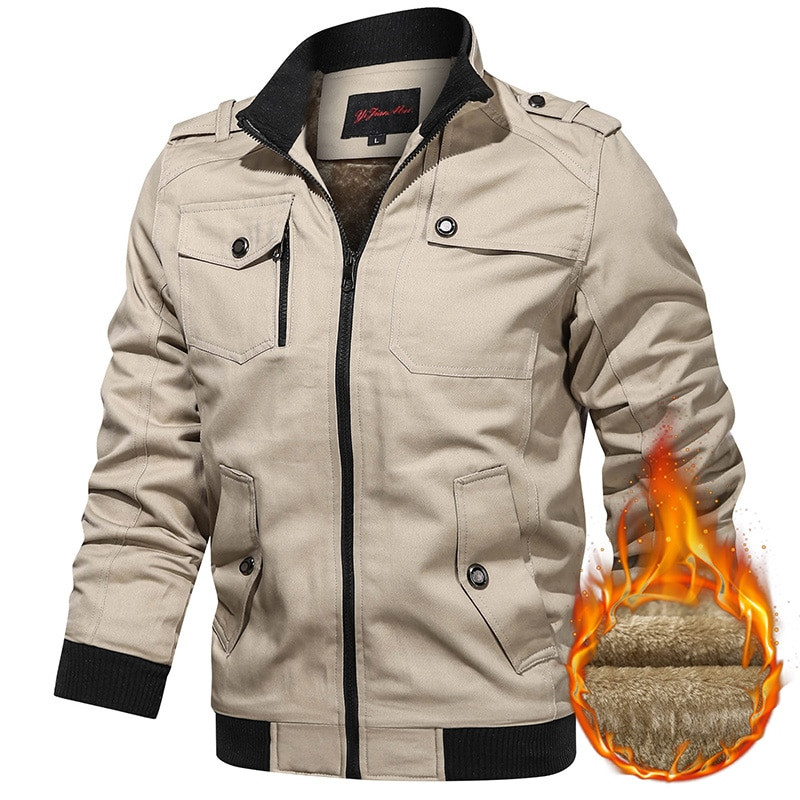 Χοντρό ζεστό μπουφάν Bomber Ανδρικά 2022 Νέα Μόδα Χειμώνας Casual Thin Windbreaker Ανδρικό παλτό μοτοσικλέτας Στρατιωτικά ανδρικά μπουφάν