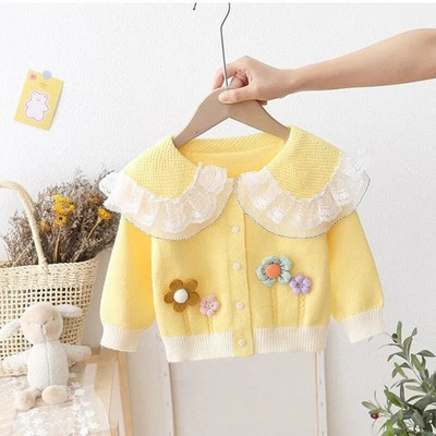 6M-5T Girls Knit Cardigan Jacket Baby Girl Fashion Πουλόβερ Κοριτσίστικο Παιδικό Φθινοπωρινό Νέο χαριτωμένο τοπ