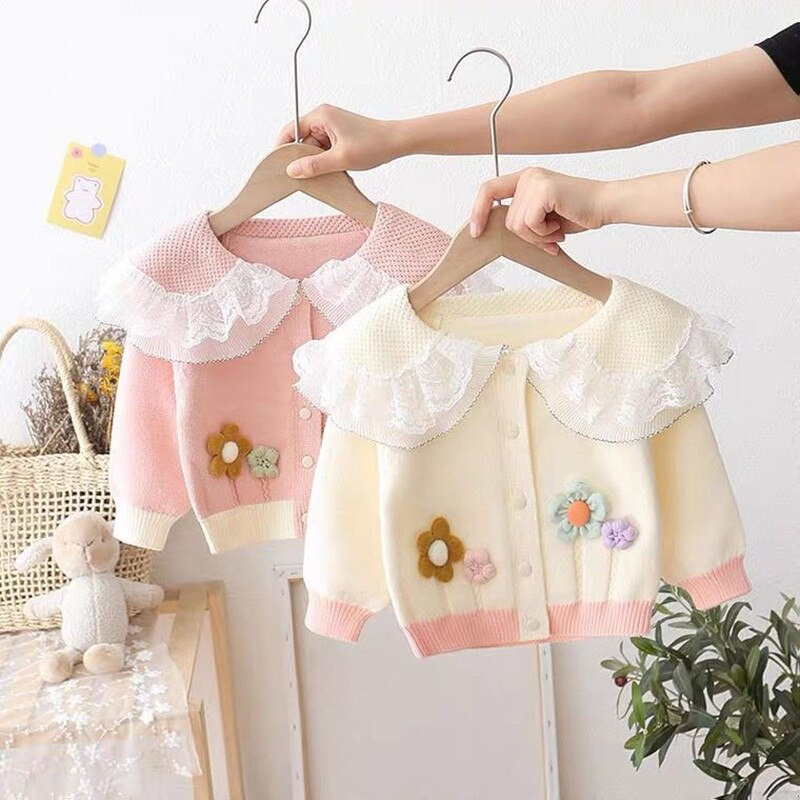 6M-5T Girls Knit Cardigan Jacket Baby Girl Fashion Πουλόβερ Κοριτσίστικο Παιδικό Φθινοπωρινό Νέο χαριτωμένο τοπ
