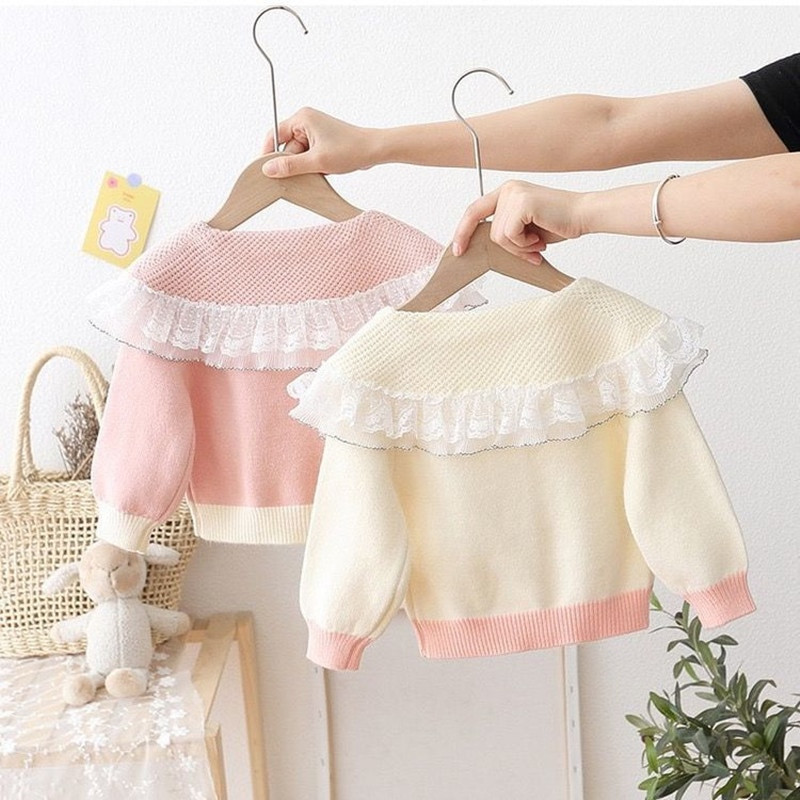 6M-5T Girls Knit Cardigan Jacket Baby Girl Fashion Πουλόβερ Κοριτσίστικο Παιδικό Φθινοπωρινό Νέο χαριτωμένο τοπ