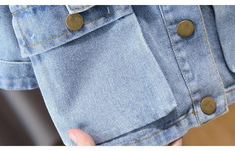 Αγόρια Τζιν μπουφάν Παιδικό Βρεφικό Casual Τζιν Μπουφάν Κοριτσίστικο Παλτό Ανοιξιάτικο και Φθινοπωρινό Ρούχα Μεγάλα Παιδικά Ανεμοδαρείο Τζιν