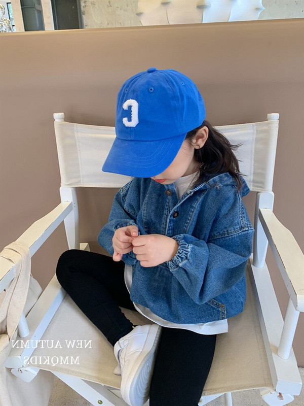 3443C Κοριτσίστικο καουμπόικο μπουφάν με κουκούλα φθινόπωρο 2022 Νέο κορεάτικο τζιν παλτό τζιν για κορίτσια με κουκούλα 2-9 ετών Παιδικό πανωφόρι