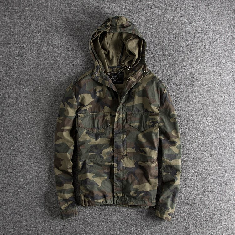 Φθινοπωρινό νέο στυλ M65 αναβαθμισμένο μπουφάν Cargo Ανδρικό αμερικάνικο ρετρό ιαπωνικό μπουφάν Casual με κουκούλα με φόρτιση πολλαπλών τσέπης