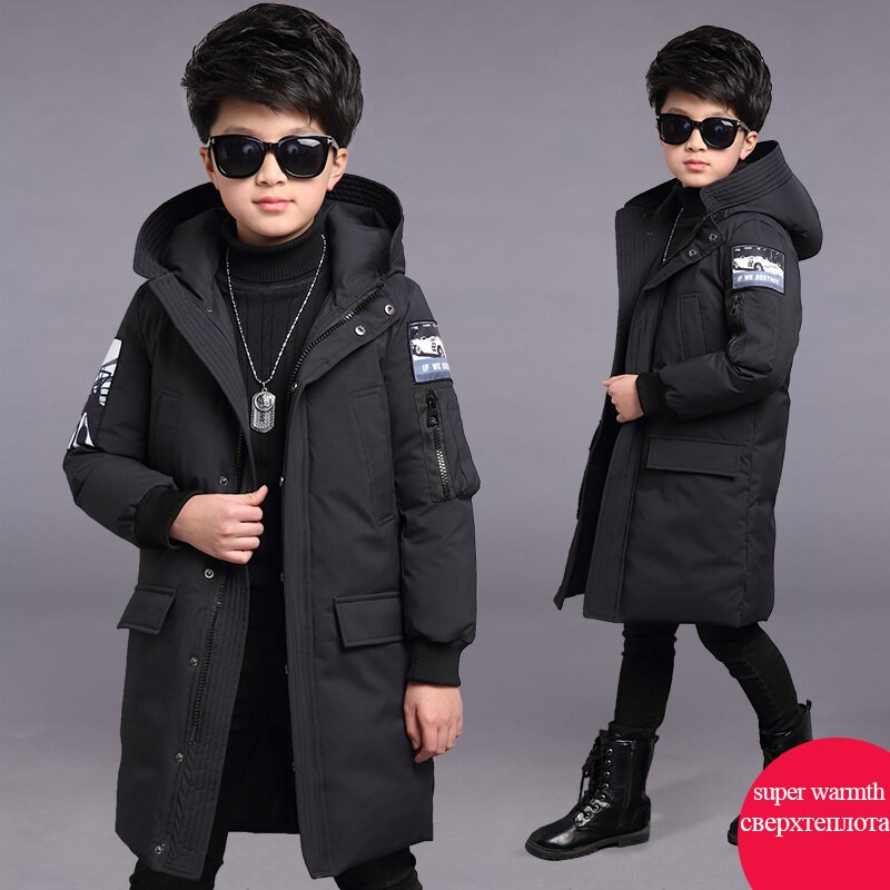 Χειμερινό μπουφάν για αγόρια -30 μοιρών Παιδικά ρούχα ζεστά παλτό Hoodie Αδιάβροχο χοντρό πανωφόρι παιδικό πάρκο