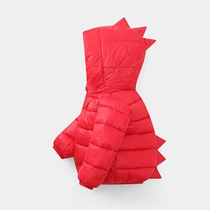 2 3 4 5 6 gadus veca ziemas zīdaiņu jaka Modes 3D dinozauru virsdrēbes ar kapuci rāvējslēdzējs Ziemassvētku ballīte meitenes mētelis bērnu apģērbs