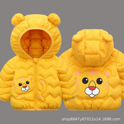 Dječaci Djevojčice 2022. Punjene jakne s kapuljačom Za djecu Kaputi Jesenska Topla jakna za bebe i dječake iz crtića Djevojčice Jakna s patentnim zatvaračem Gornja skijaška odjeća