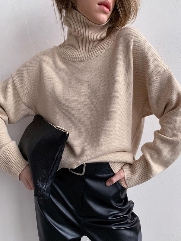 Γυναικείο πουλόβερ υπερμεγέθη ζιβάγκο πράσινο vintage πουλόβερ πουλόβερ γυναικείο χοντρό χειμωνιάτικο ζεστό πλεκτό πουλόβερ απαλό μαύρο για γυναίκες