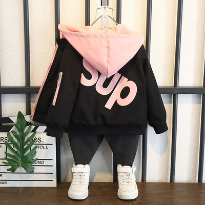 Φθινοπωρινό παλτό για κορίτσια 2022 Cute Rabbit Can Tighten Waist Φούτερ με κουκούλα για παιδιά Παιδιά Χριστουγεννιάτικο δώρο γενεθλίων Windbreaker