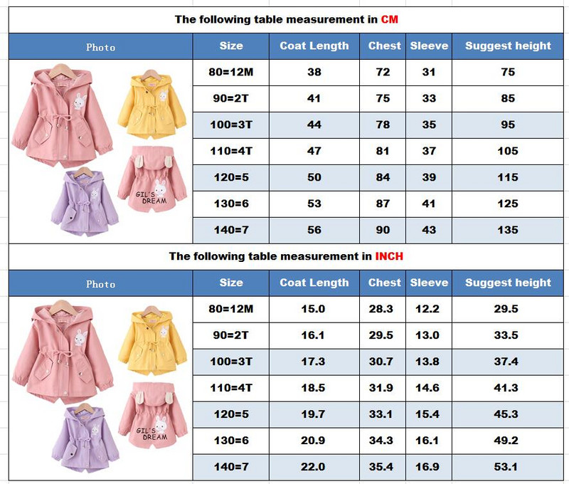 Φθινοπωρινό παλτό για κορίτσια 2022 Cute Rabbit Can Tighten Waist Φούτερ με κουκούλα για παιδιά Παιδιά Χριστουγεννιάτικο δώρο γενεθλίων Windbreaker