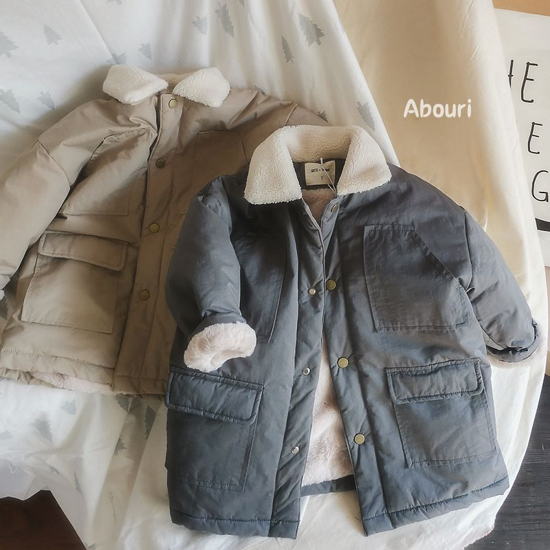 100-140 cm ziemas meitenes zēniem biezs silts flīsa mētelis zīdaiņiem bērniem bērniem virsdrēbes jaka divās krāsās