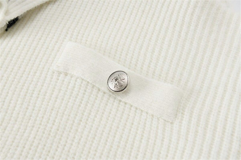 Mornarski ovratnik s osjećajem dizajna može biti skinut s ramena i pokazati tanki bijeli džemper Ženski novi korejski gornji džemper jesen 2022.