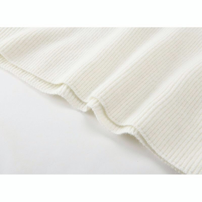 Mornarski ovratnik s osjećajem dizajna može biti skinut s ramena i pokazati tanki bijeli džemper Ženski novi korejski gornji džemper jesen 2022.