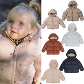 Baby Girls Parka Light Jacket KS Μάρκα Hoodies Βαμβακερό πουπουλένιο παλτό Νέο χειμωνιάτικο Παιδικό μπουφάν Φθινοπωρινό νήπιο αγόρι Ζεστά πανωφόρια