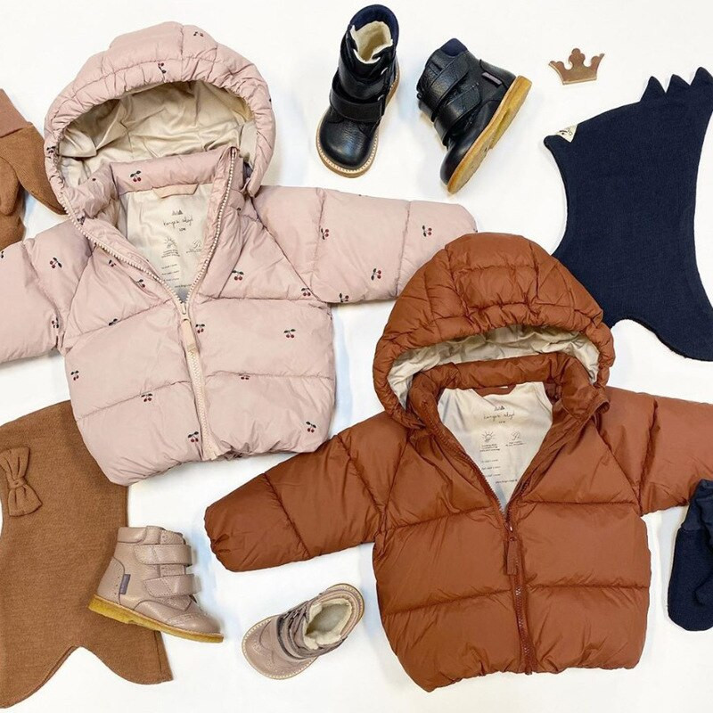 Baby Girls Parka Light Jacket KS Μάρκα Hoodies Βαμβακερό πουπουλένιο παλτό Νέο χειμωνιάτικο Παιδικό μπουφάν Φθινοπωρινό νήπιο αγόρι Ζεστά πανωφόρια