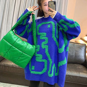 Πουλόβερ Γυναικείο πουλόβερ 2022 Φθινόπωρο Χειμώνας Νέο Χαλαρό Ρετρό Τεμπέλικο Πλεκτό Σακάκι Μόδα Γυναικείο Πουλόβερ Πουλόβερ Γυναικεία ρούχα