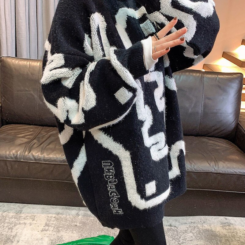 Πουλόβερ Γυναικείο πουλόβερ 2022 Φθινόπωρο Χειμώνας Νέο Χαλαρό Ρετρό Τεμπέλικο Πλεκτό Σακάκι Μόδα Γυναικείο Πουλόβερ Πουλόβερ Γυναικεία ρούχα