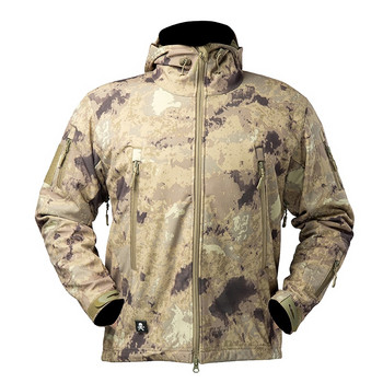 Mege Brand Tactical Military Jacket Camouflage Army Combat Hoodie Windbreaking Multi Pocks Sharkskin Waterproof Softshell