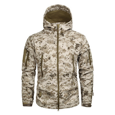 Mege Brand Taktička vojna jakna Kamuflažna vojna borbena majica s kapuljačom Vjetrovka s više džepova Vodootporna koža morskog psa Softshell